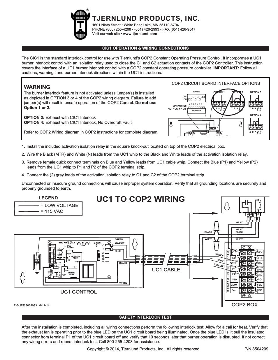 CIC1 Heater Interlock Control for COP2 8504209
