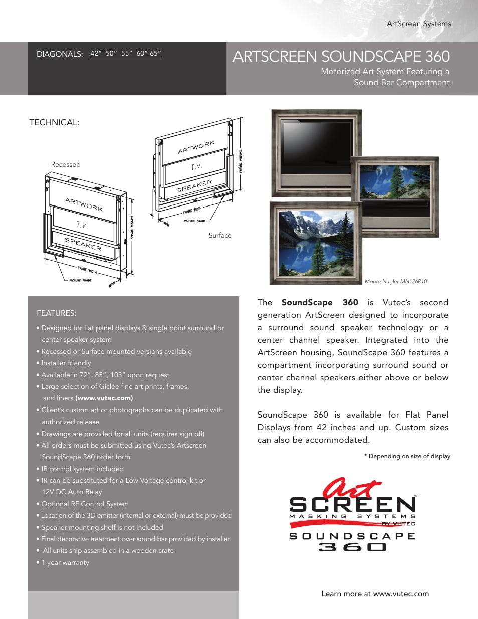 ARTSCREEN SOUNDSCAPE 360 - Product Sheet