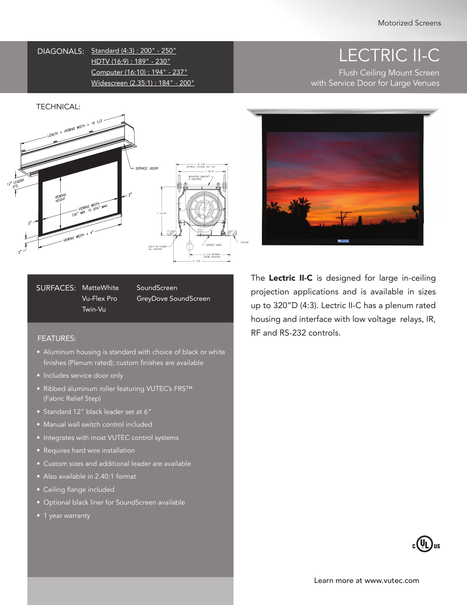 LECTRIC II-C - Product Sheet