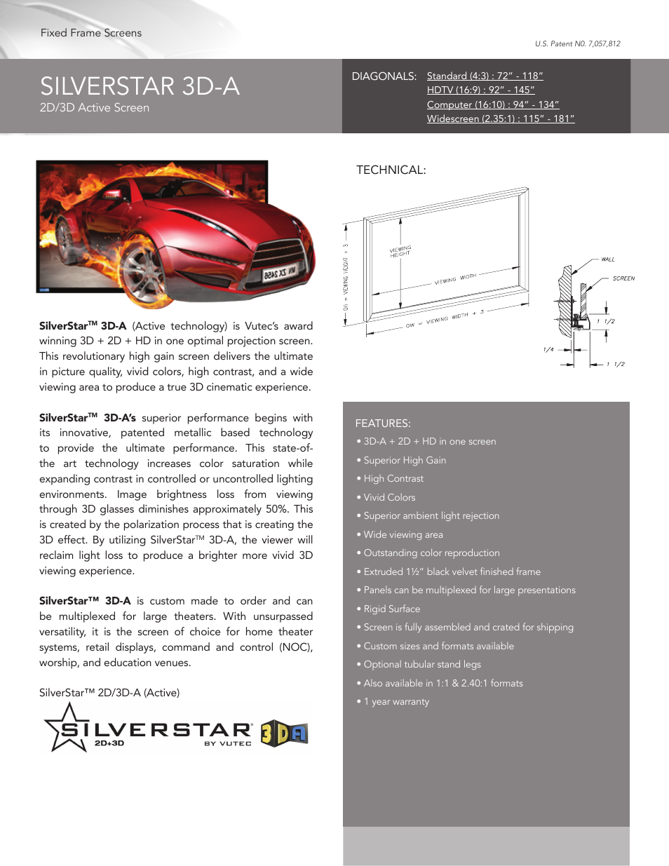 SILVERSTAR 3D-A - Product Sheet