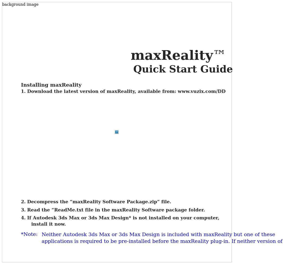 maxReality 6.1 Quick Start Guide