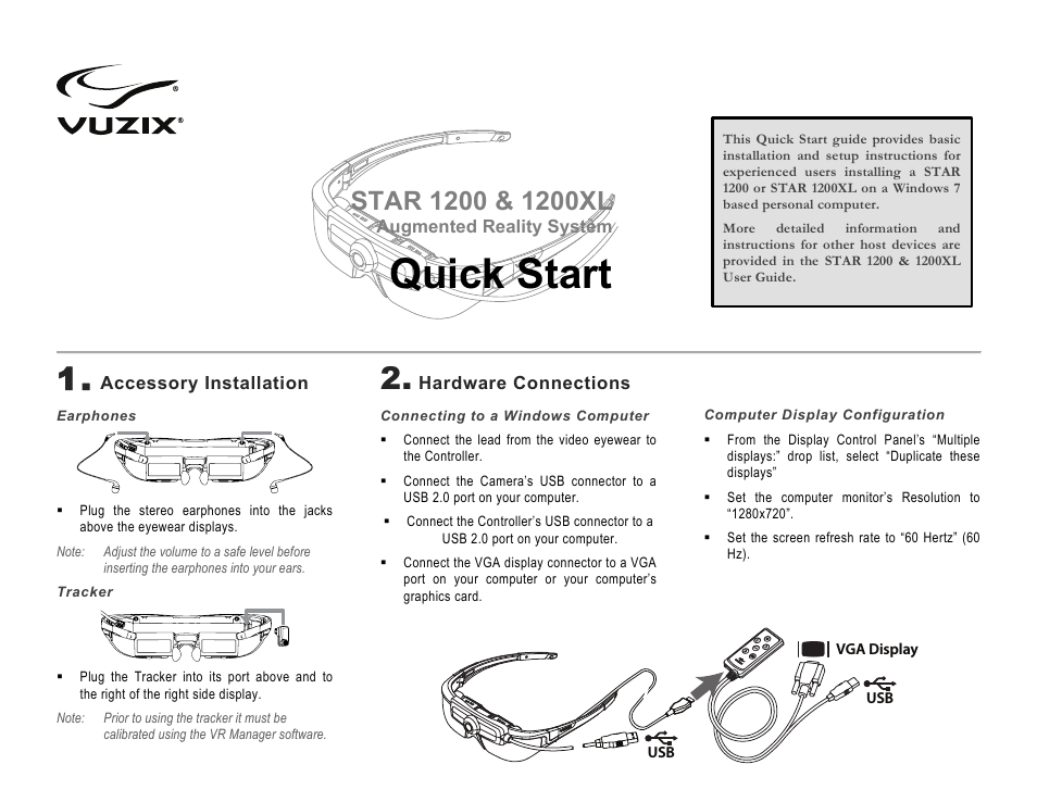 STAR 1200XL Quick Start Guide