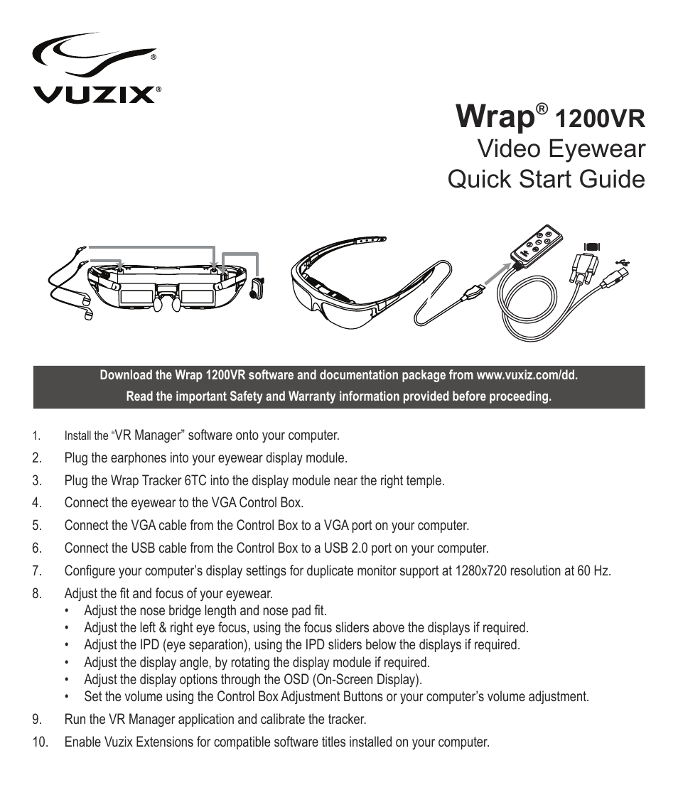 Wrap 1200VR Quick Start Guide