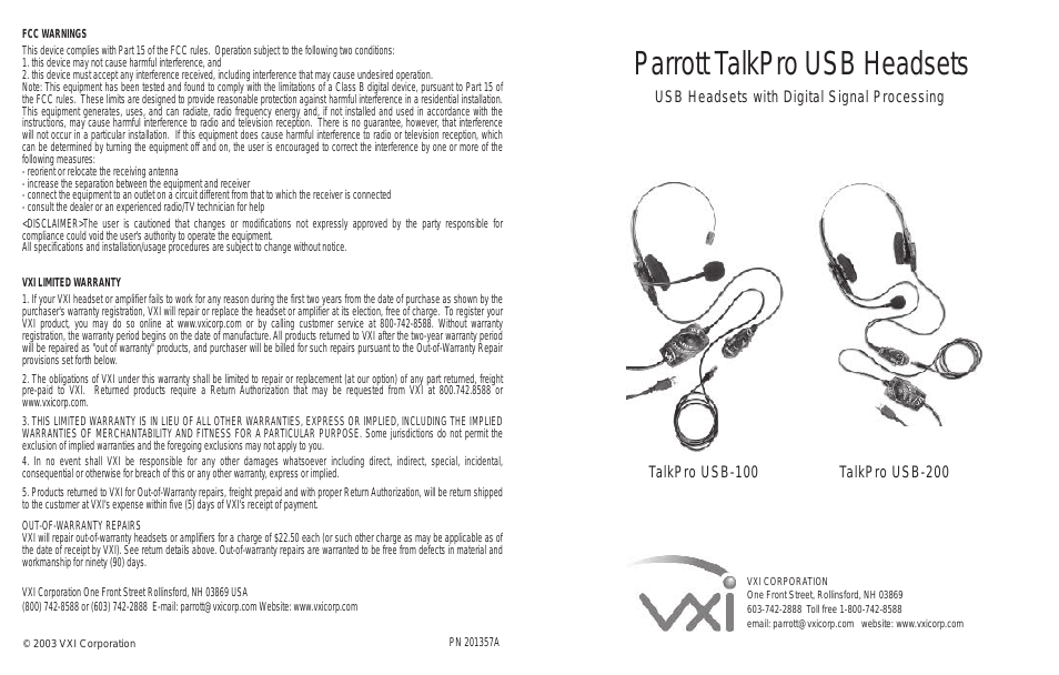 Parrot TalkPro USB 200