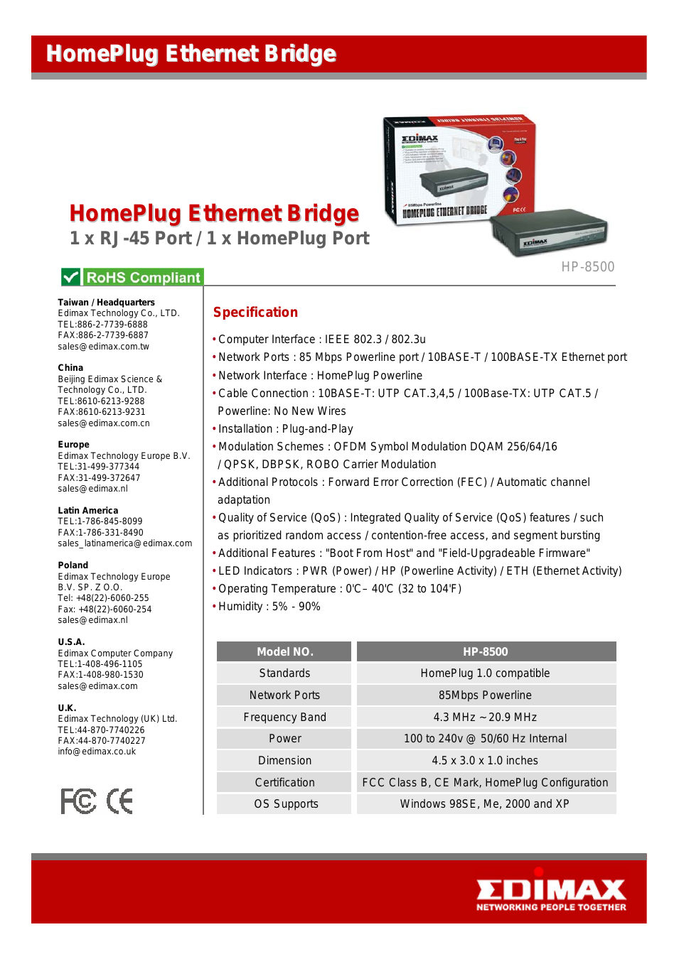 HP-8500K (2pcs a set)