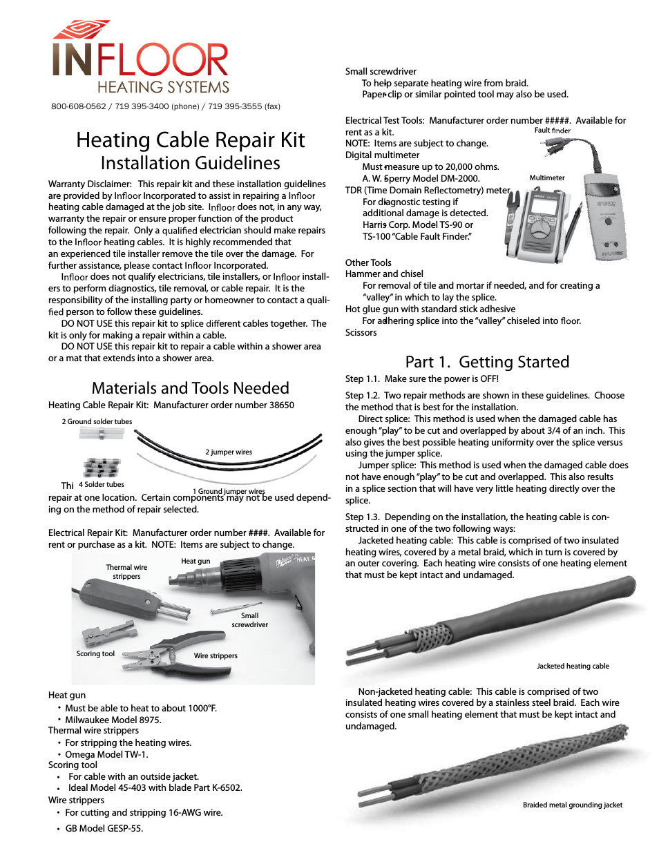 Heating Cable Repair Kit