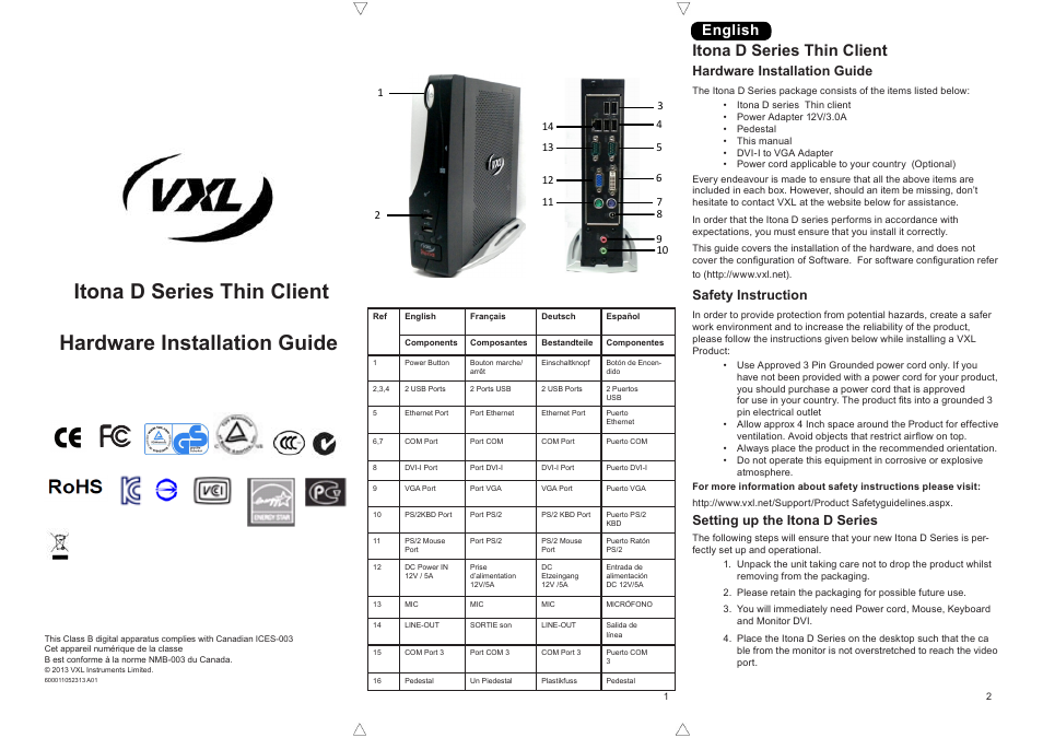 Itona C Series Thin Client - Installation Guide