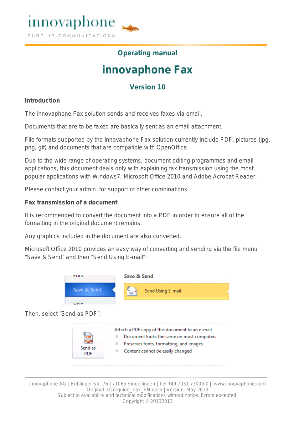 Fax Version 10