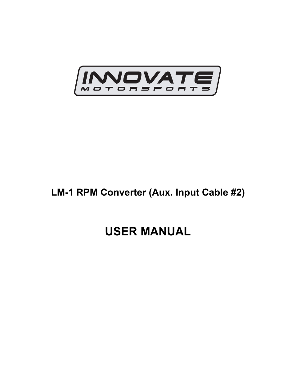 LM-1 RPM Converter (Aux. Input Cable 2)