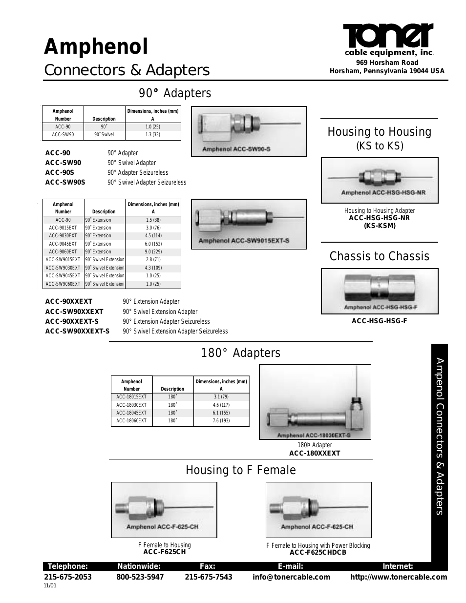 ACC-18015EXT 180° Adapters