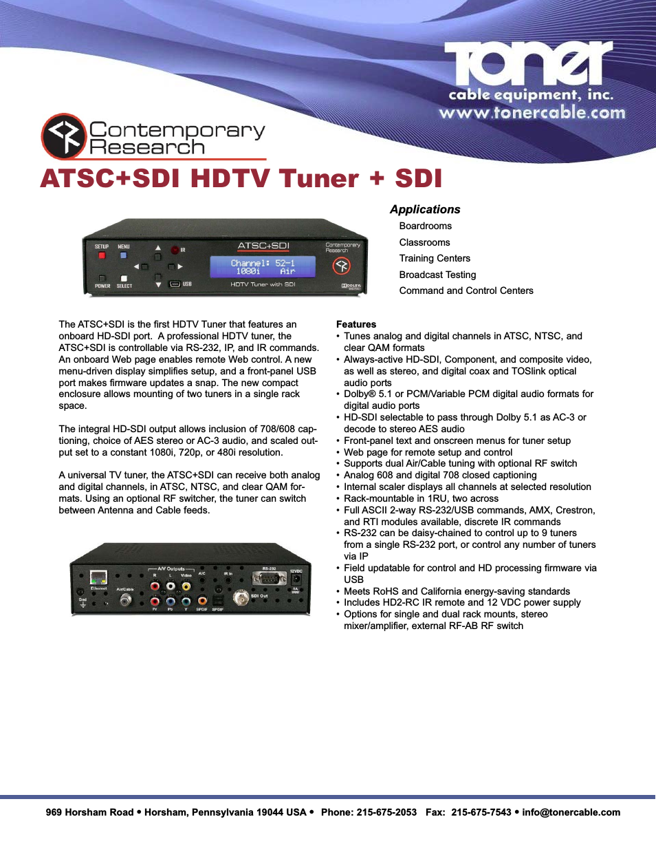 ATSC+SDI HDTV Tuner + SDI