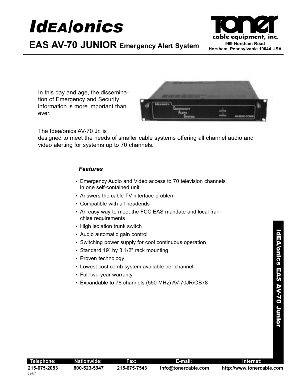 AV-70 Junior Emergency Alert System