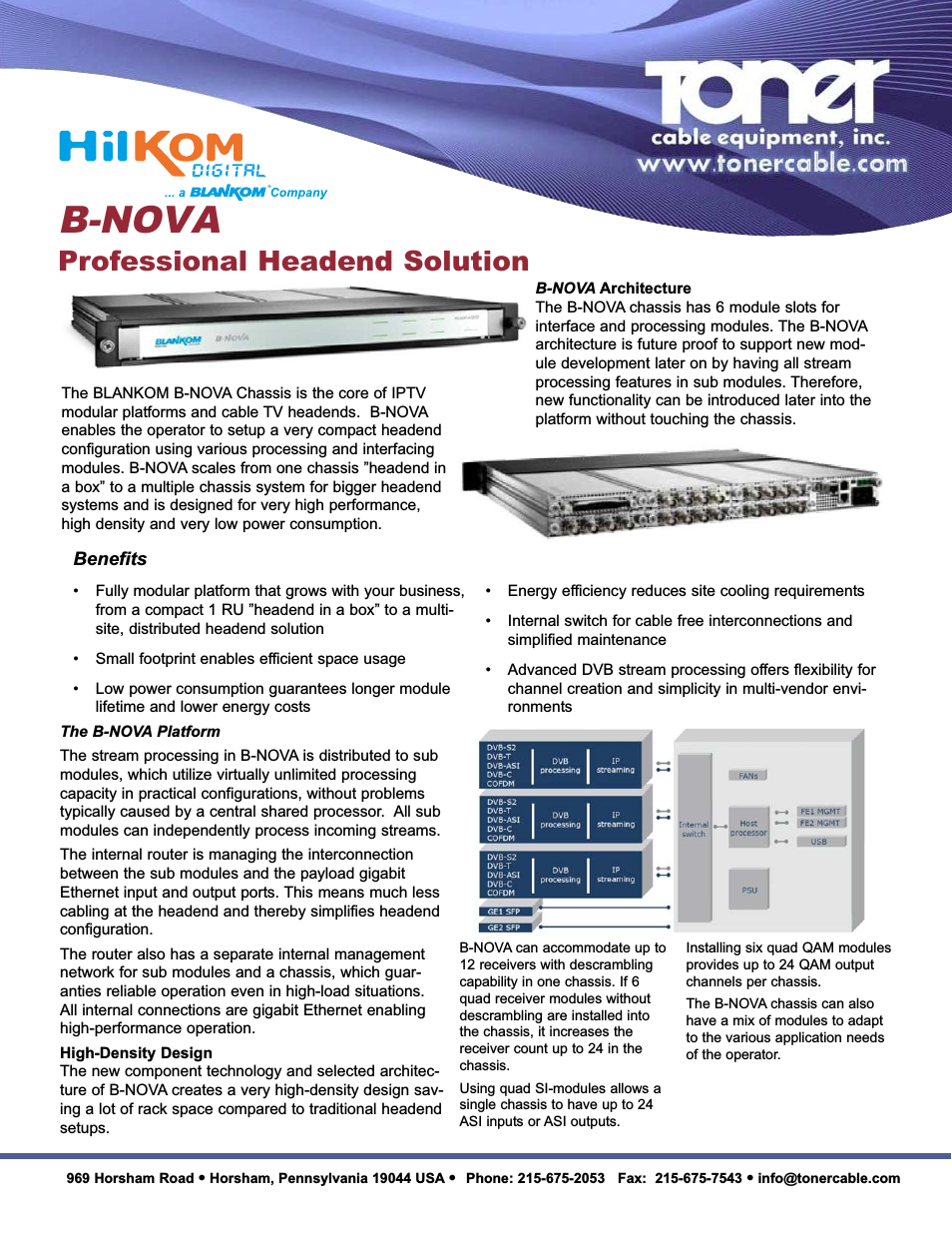 B-NOVA Professional Headend Solution