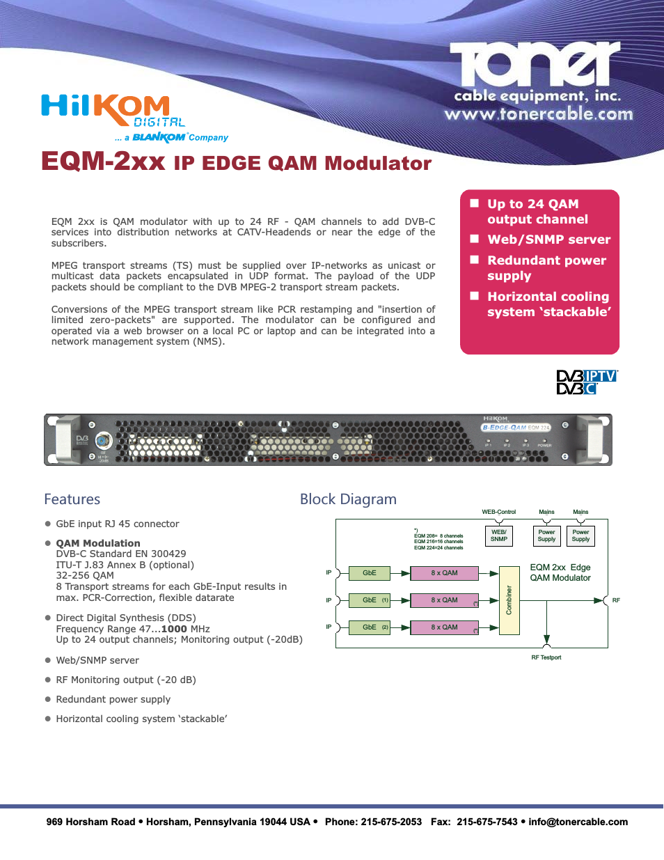 EQM 2xx EDGE QAM Modulator