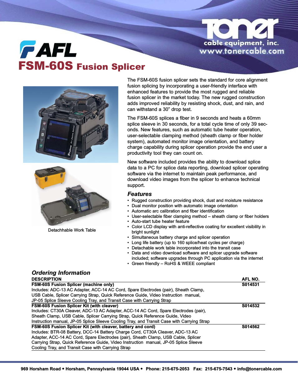 FSM-60S Fusion Splicer