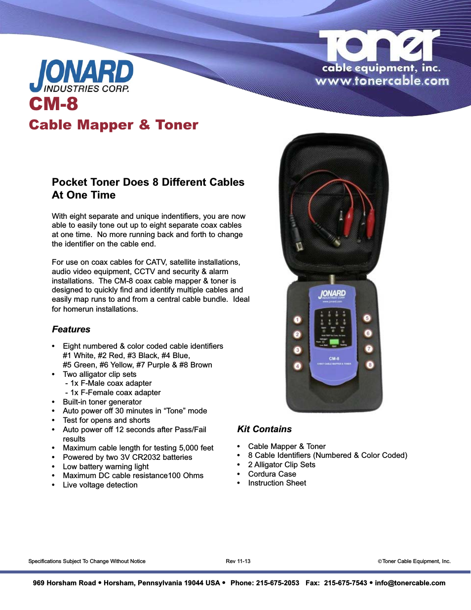 CM-8 Cable Mapper & Toner