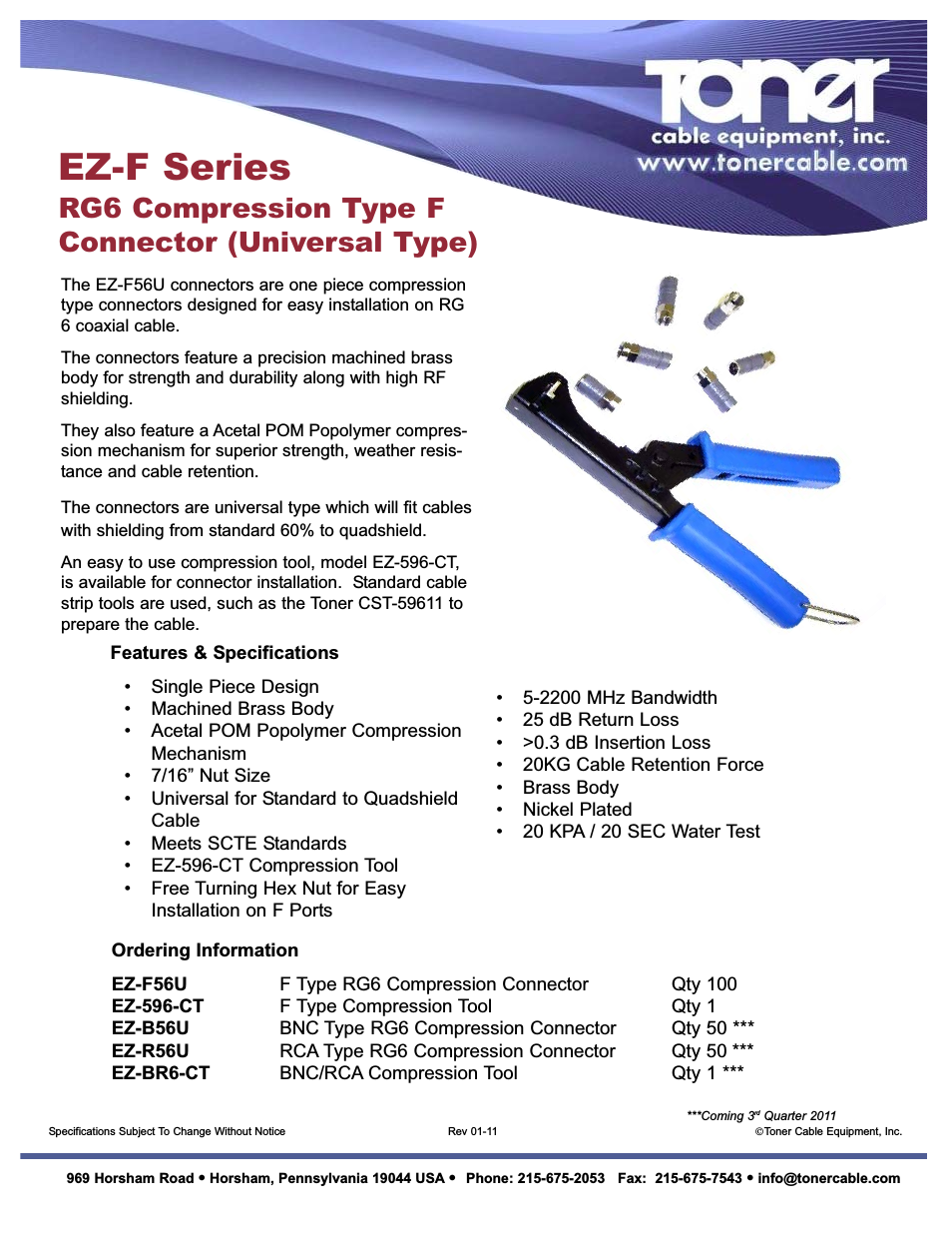 EZ-596-CT F Type Compression Tool