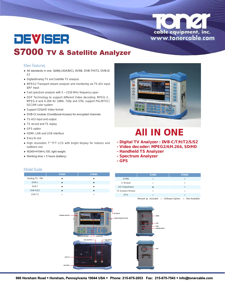 S7000 TV & Satellite Analyzer