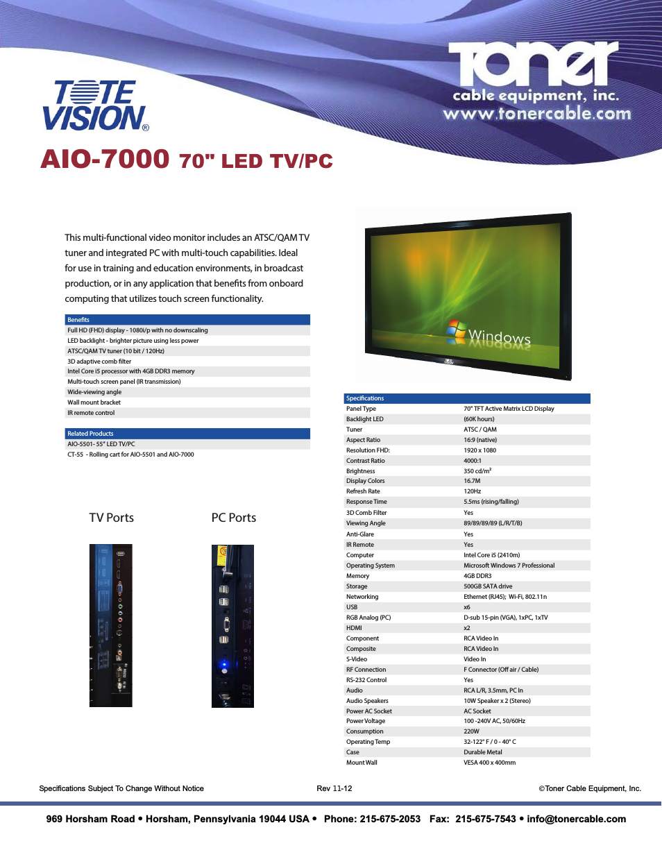 AIO-7000 70" LED TV_PC