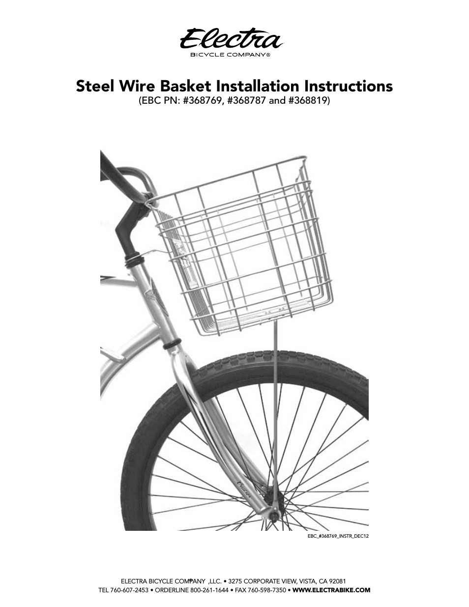 Steel Wire Basket (368769, 368787, 368819)