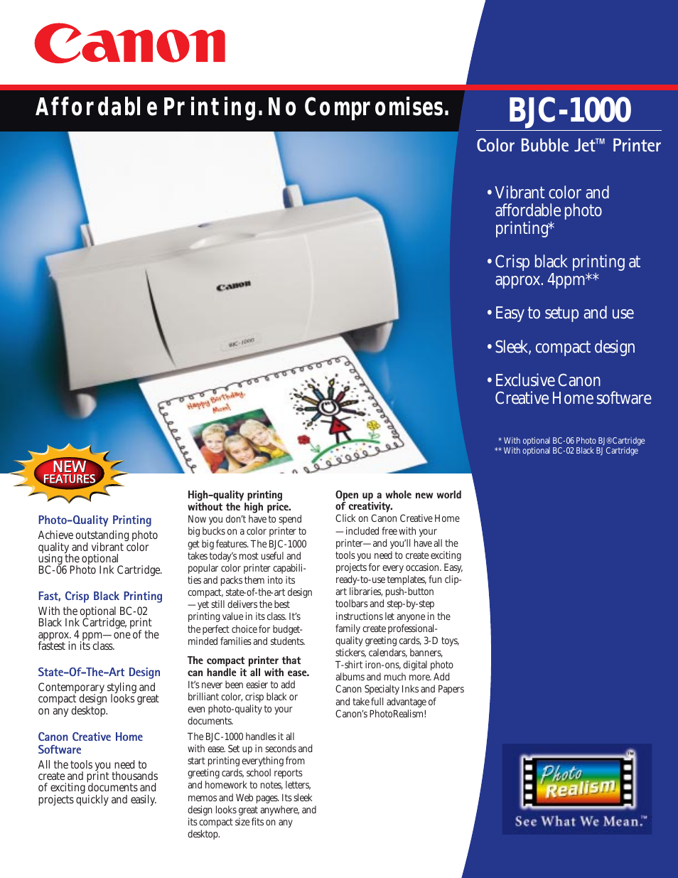 Bubble Jet Printer BJC-1000