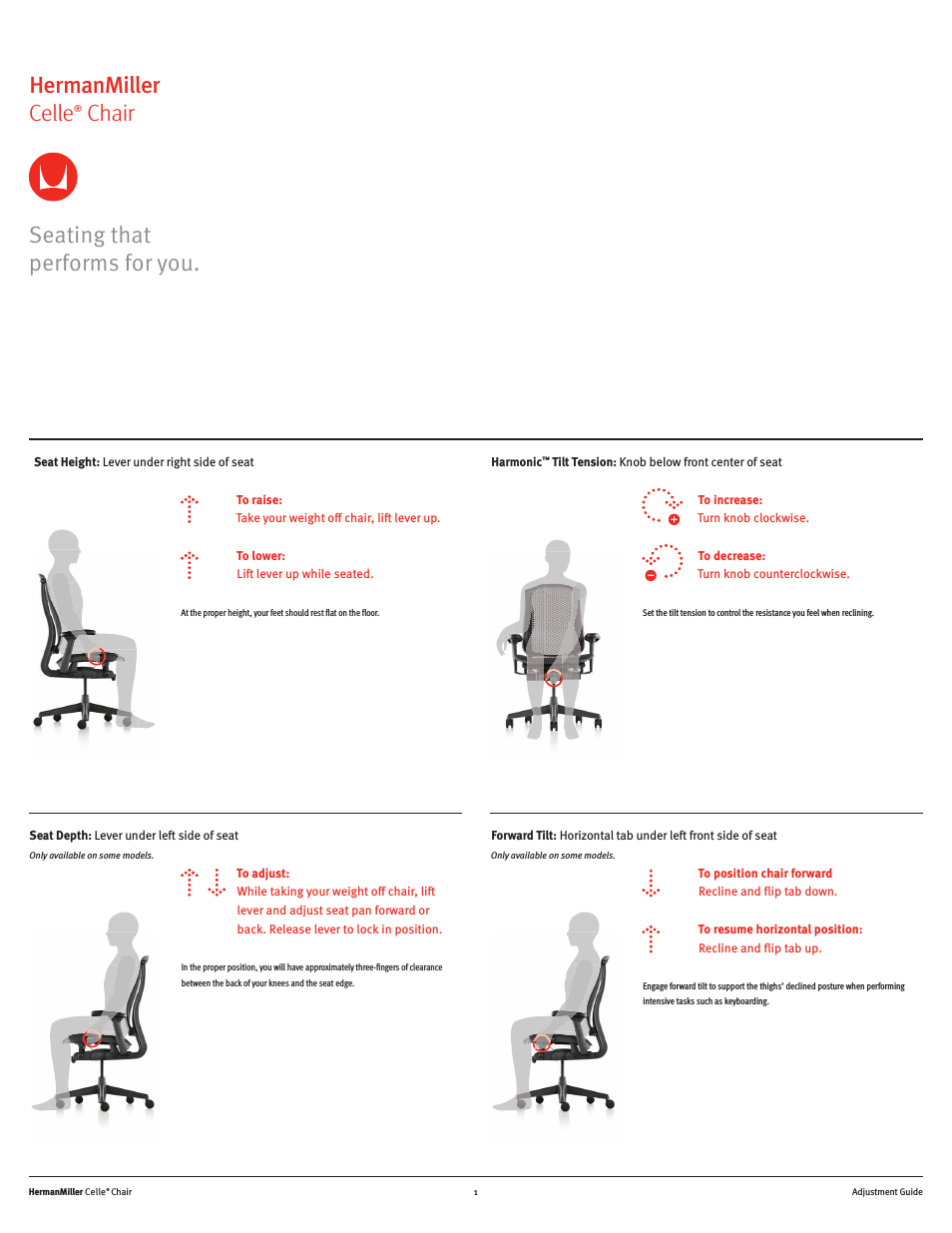 Celle Chairs - User Adjustments