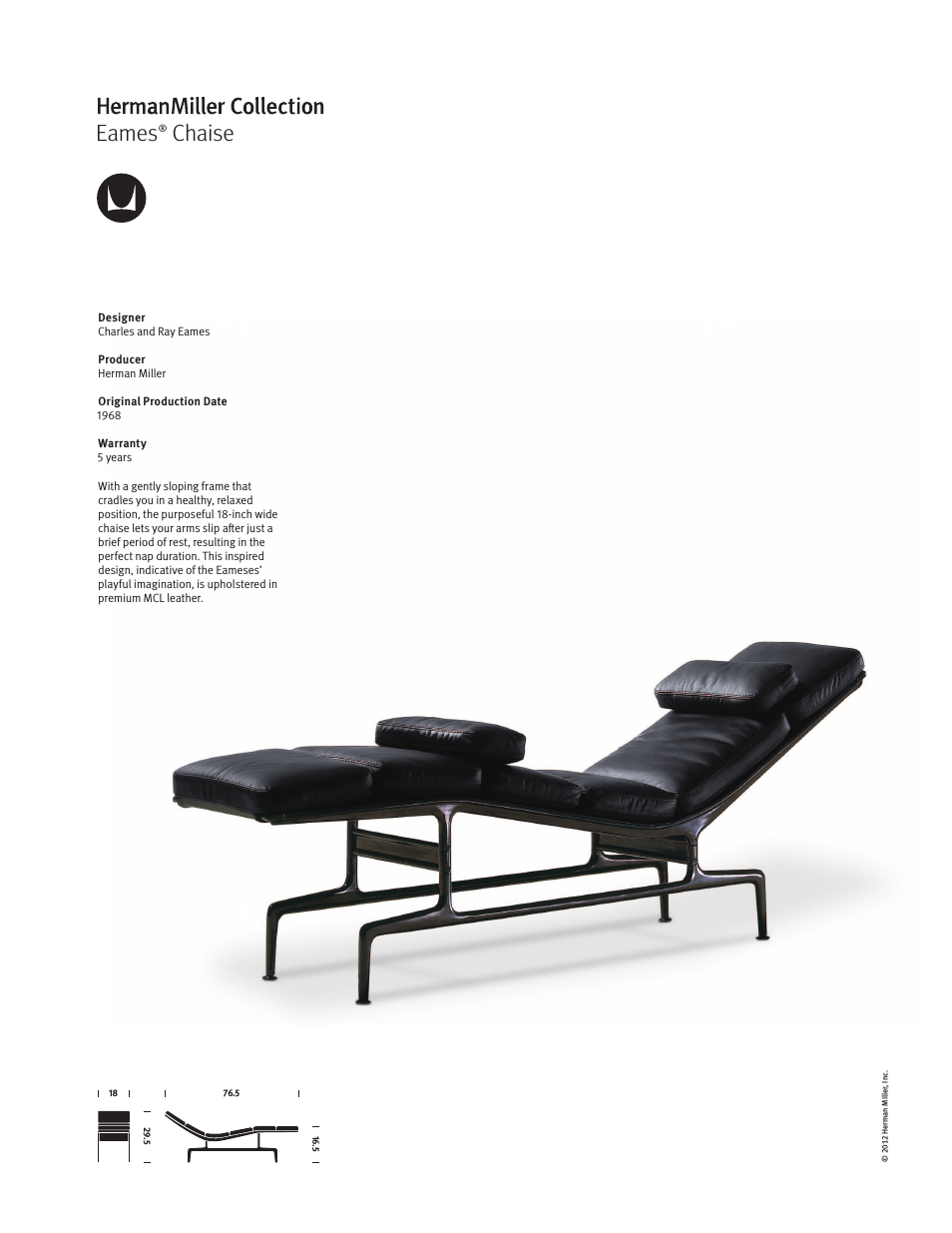 Eames Chaise - Product sheet