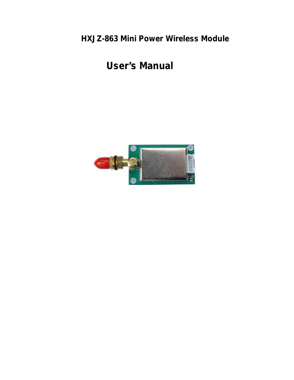 HXJZ-863 200m-500m Micro Power RS-232/RS-485/TTL to RF Wireless Module