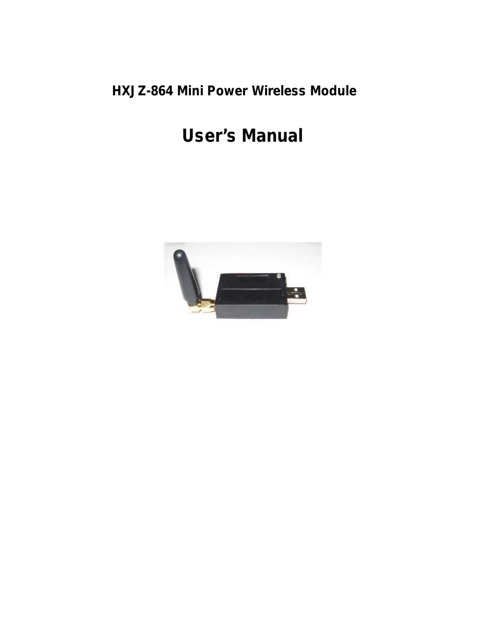 HXJZ-864A 200m-500m Micro Power USB to RF Wireless Module