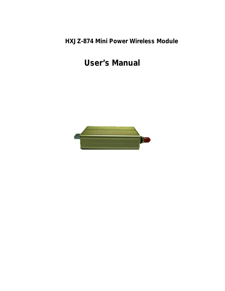 HXJZ-874 800m-1200m Low Power USB to RF Wireless Module