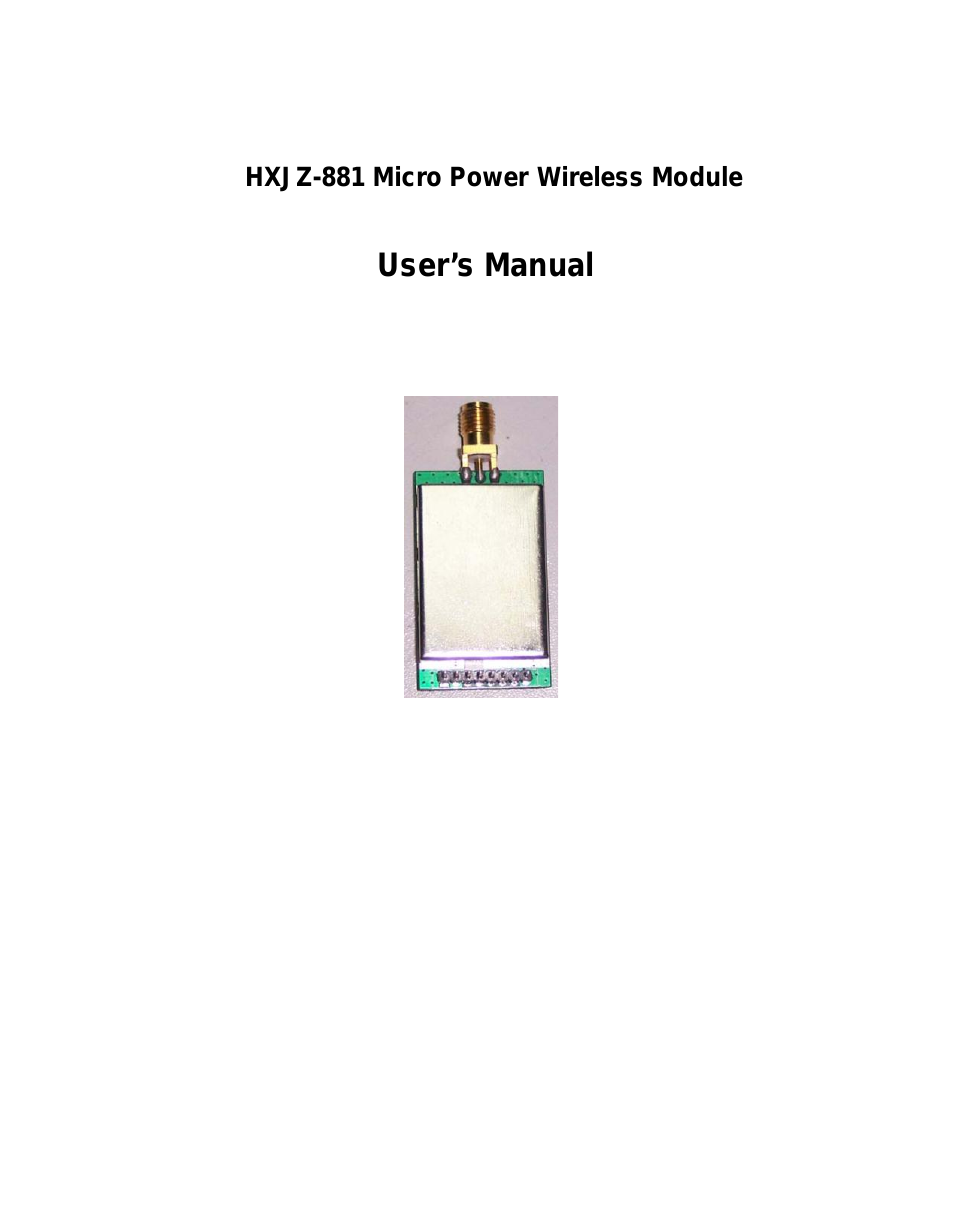 HXJZ-881 1000m-1500m Micro Power RS-232/RS-485/TTL to RF Wireless Module