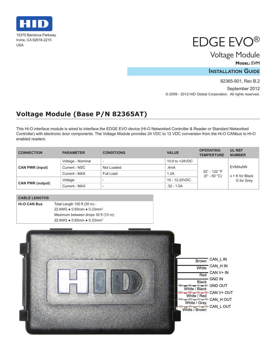 EDGE EVO EVM Voltage Module Installation Guide