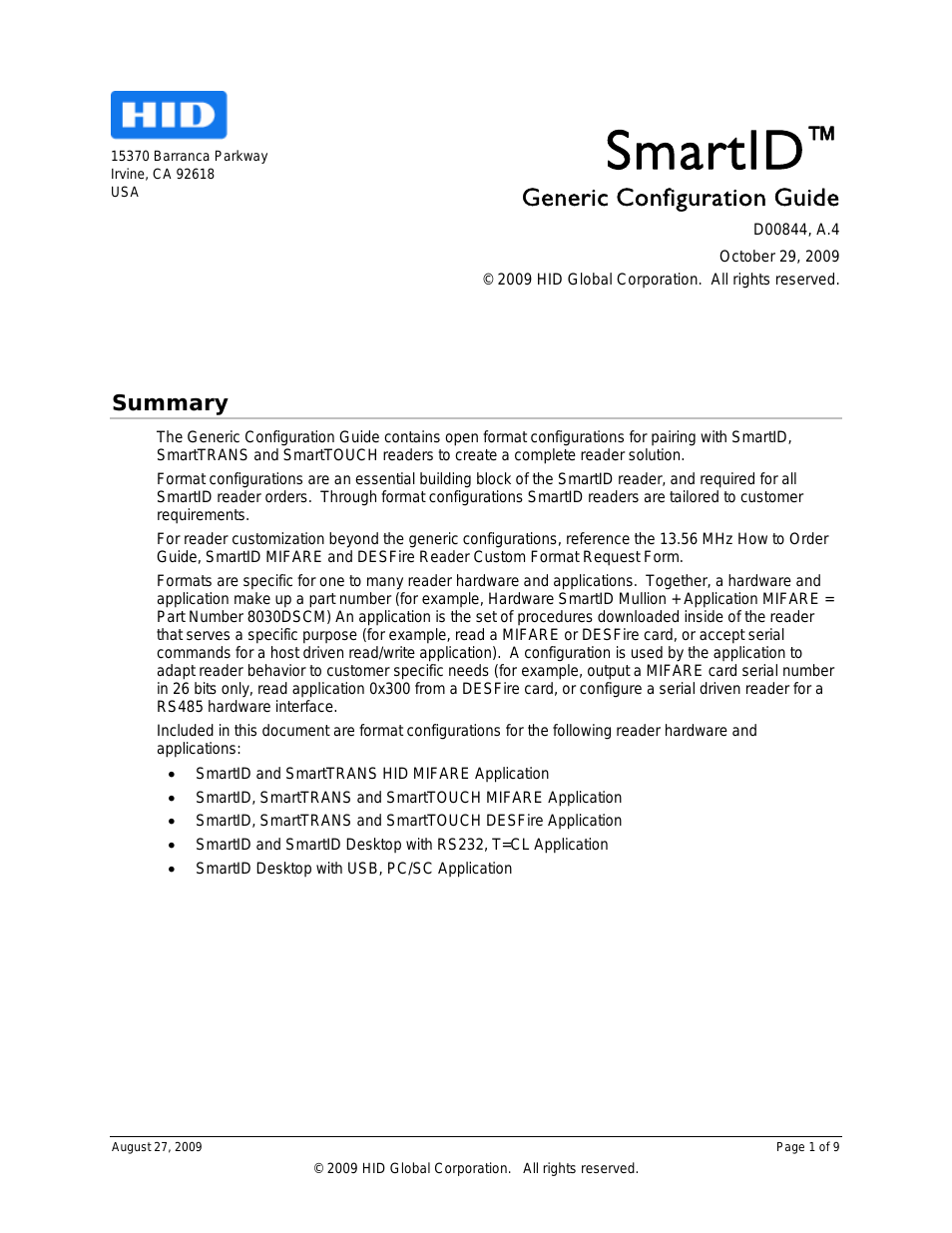 SmartID Configuration Guide