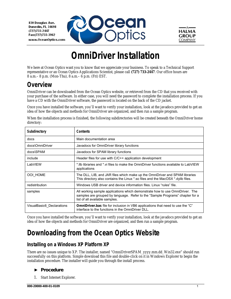 OmniDriver Install