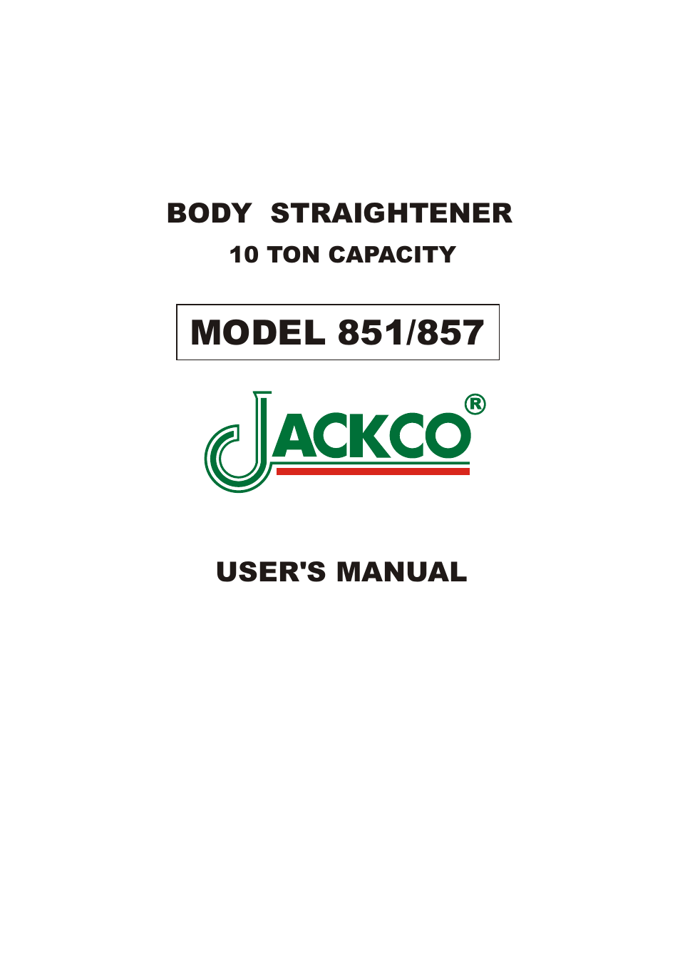 Body Straightener Model 851 (Swivel Type)