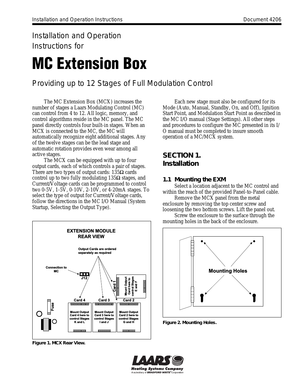MC4EXT - Install and Operating Manual