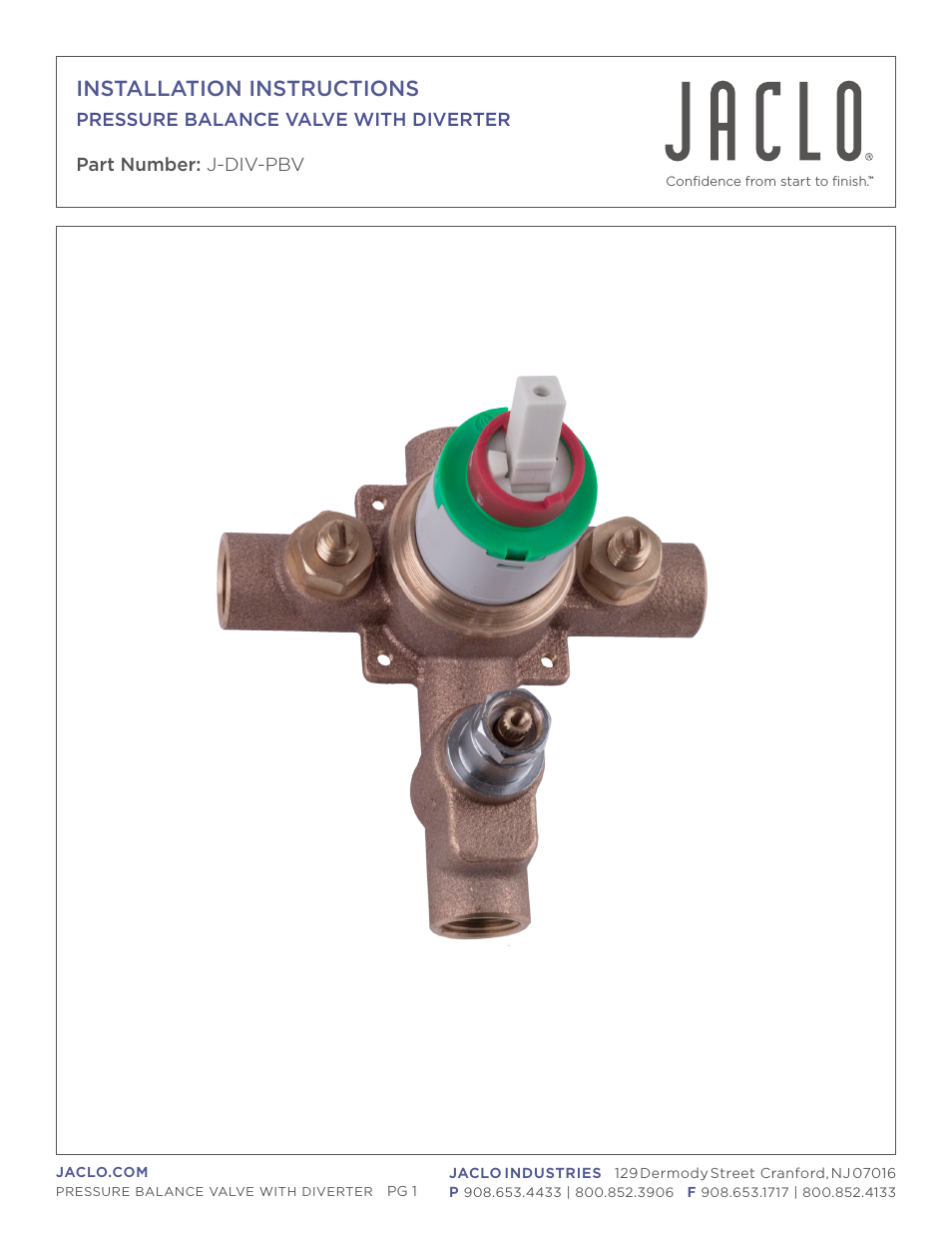 Pressure balance valve with diverter - A278-