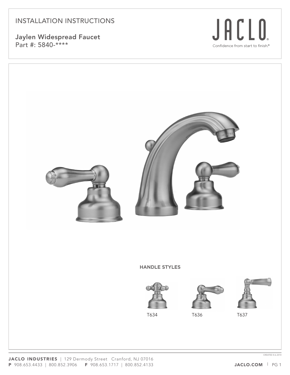 Faucet, Lavatory Faucet - 5840-T634