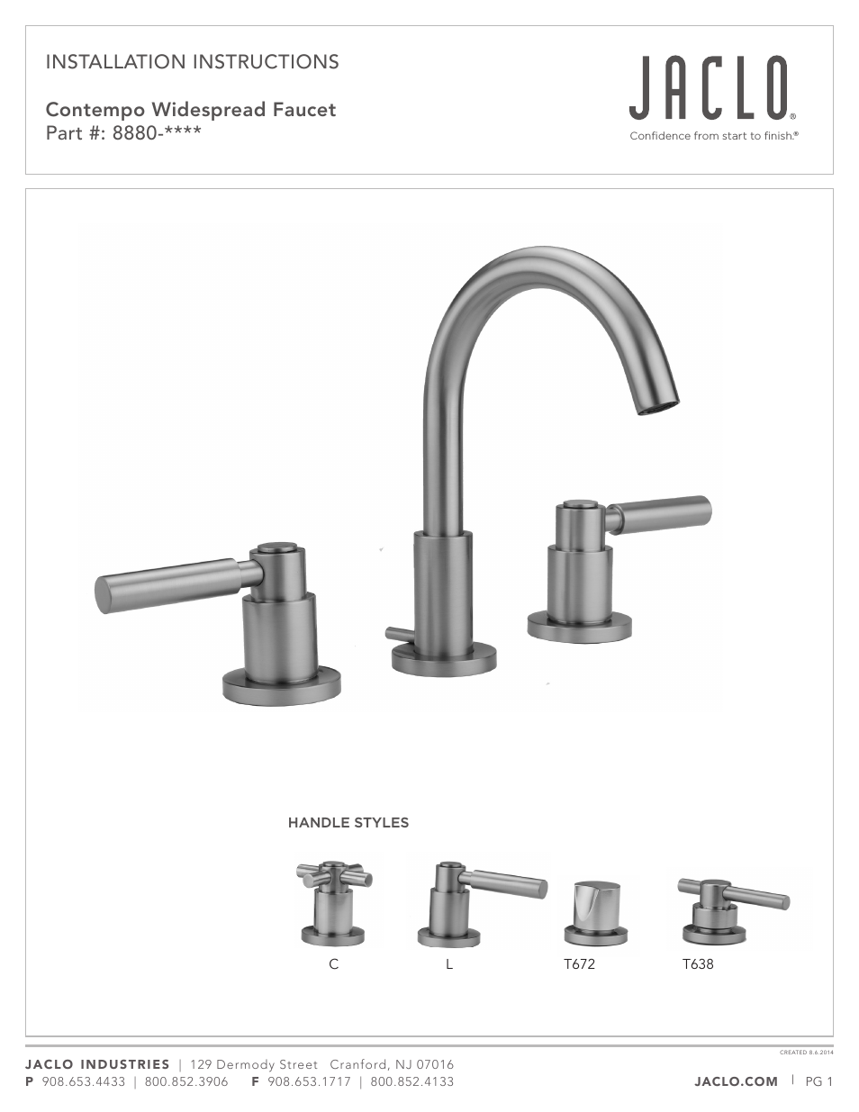 Faucet, Lavatory Faucet - 8880-T672
