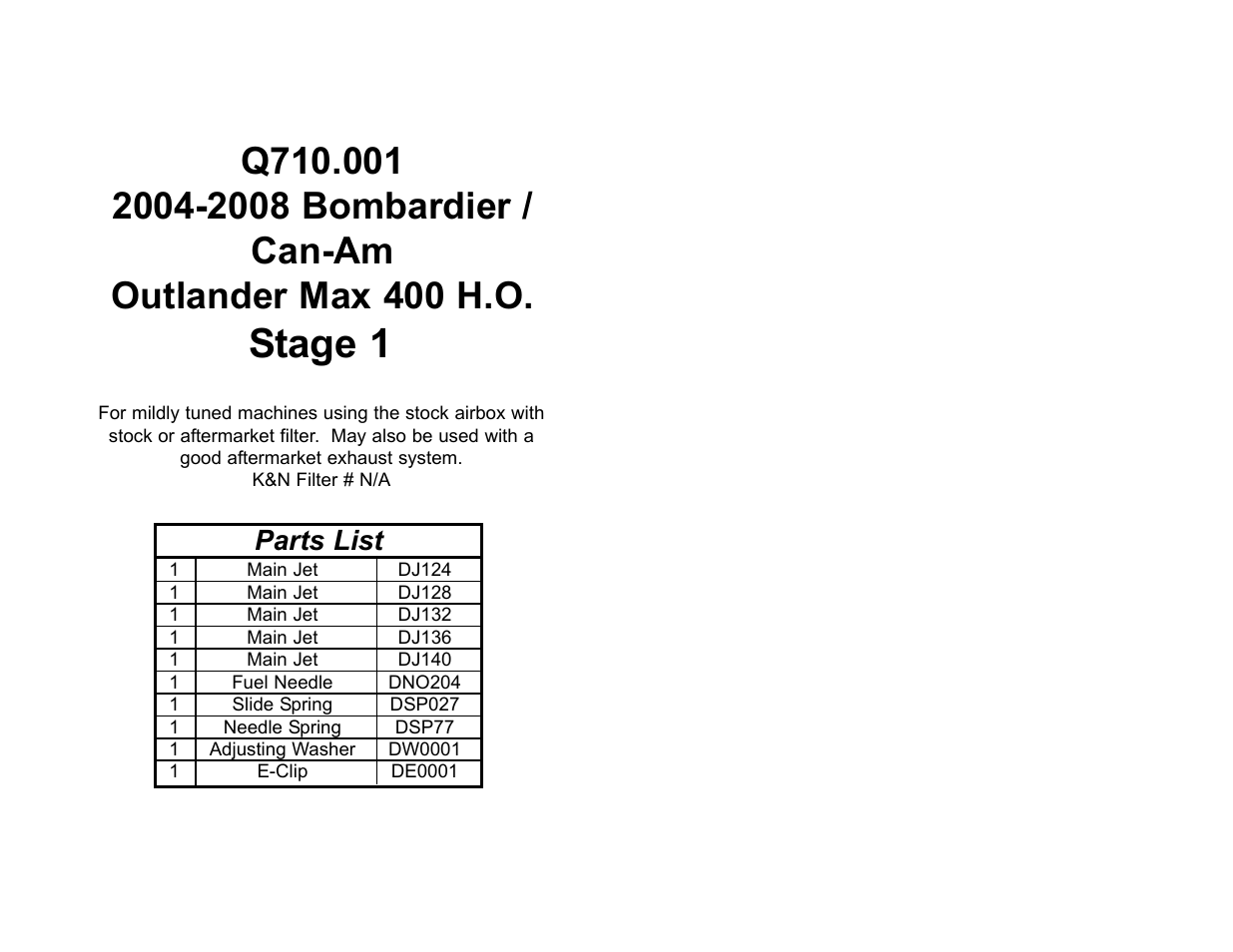 DynoJet Jet Kit for Can-Am Outlander MAX 400 HO (04-08)