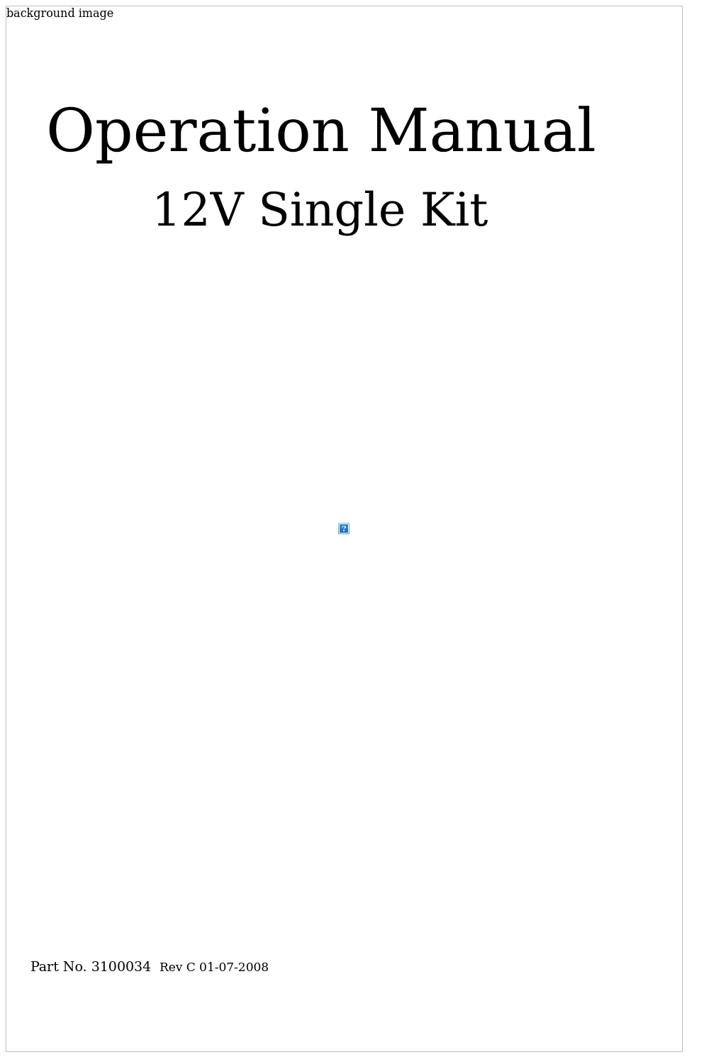 12V Single Kit