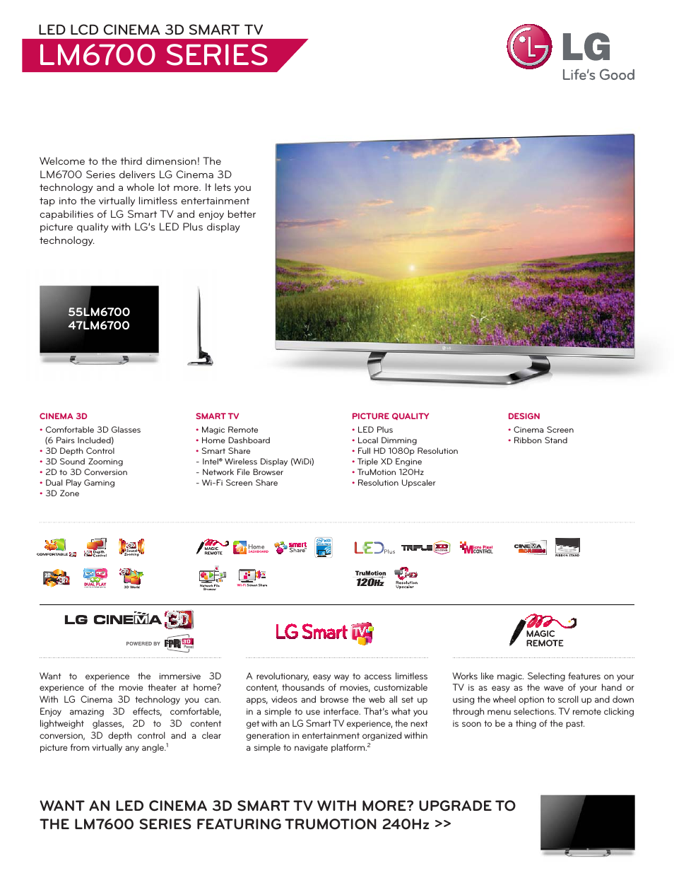 LED LCD CINEMA 3D SMART TV 47LM6700