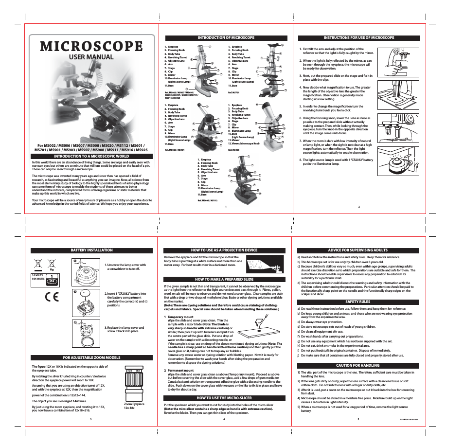 100x-750x Zoom Microscope Set