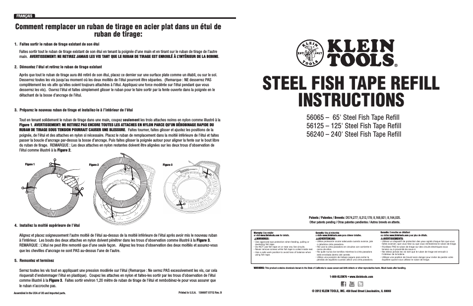 56125 – 125 Steel Fish Tape Refill