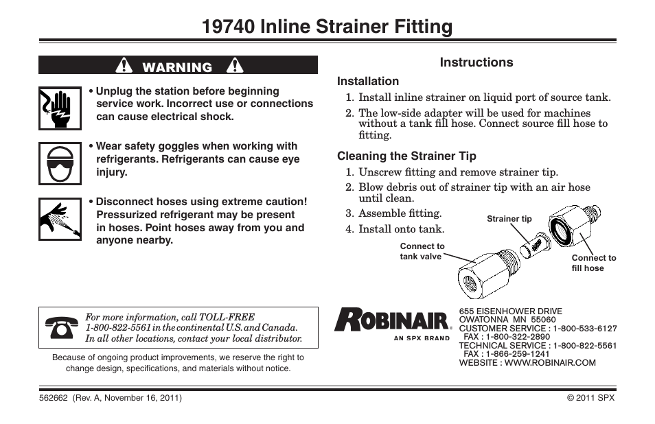 19740 Inline Strainer Fitting