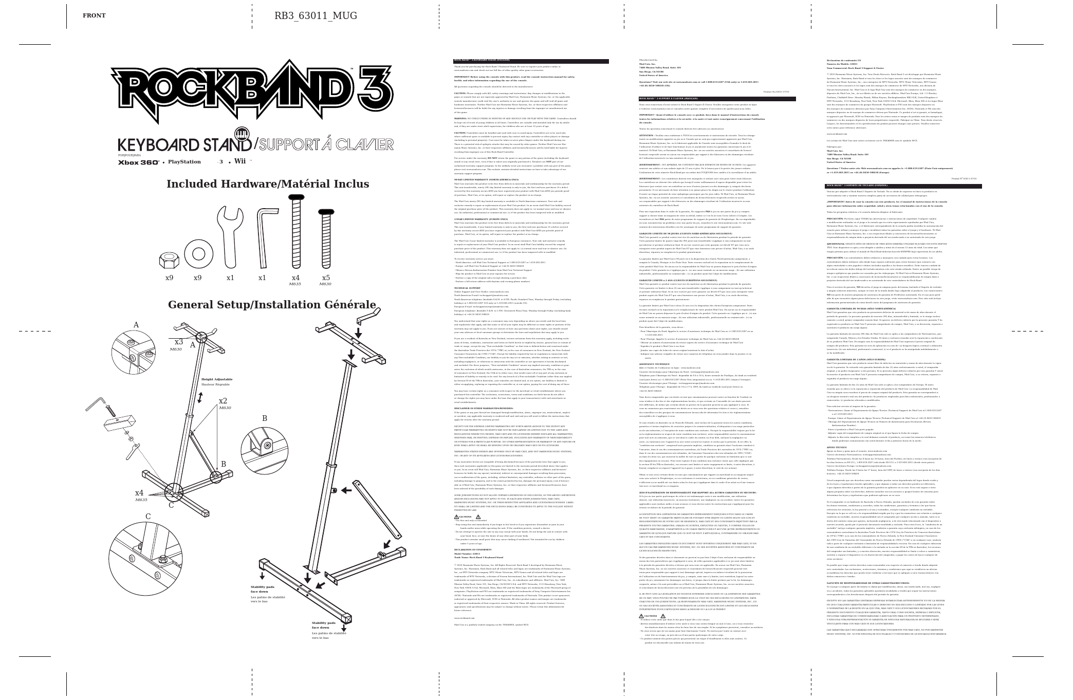 Keyboard Stand Rock Band 3-PlayStation-3