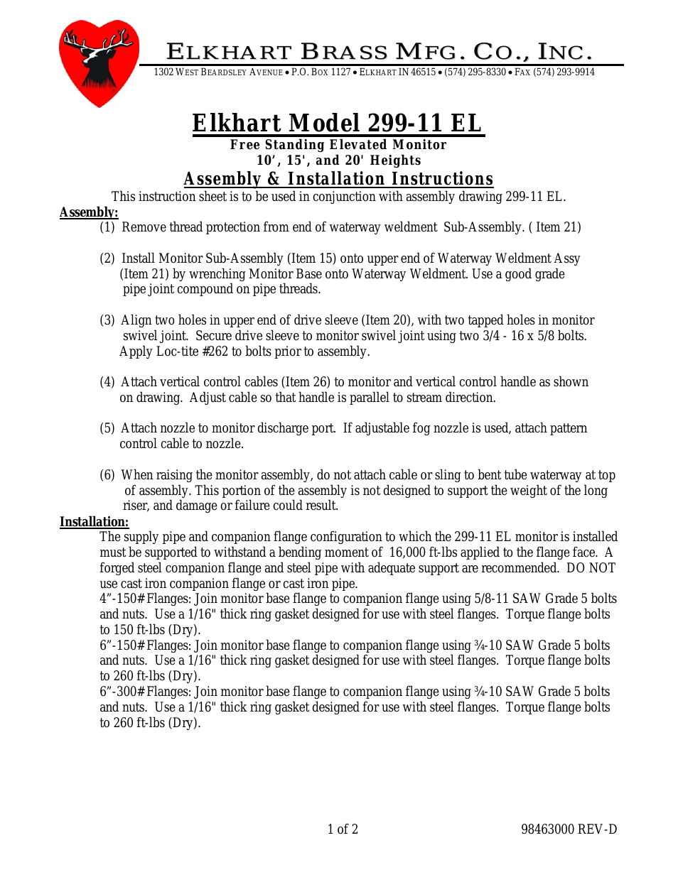 ELKHART 299-11 EL (10,15,20FT)