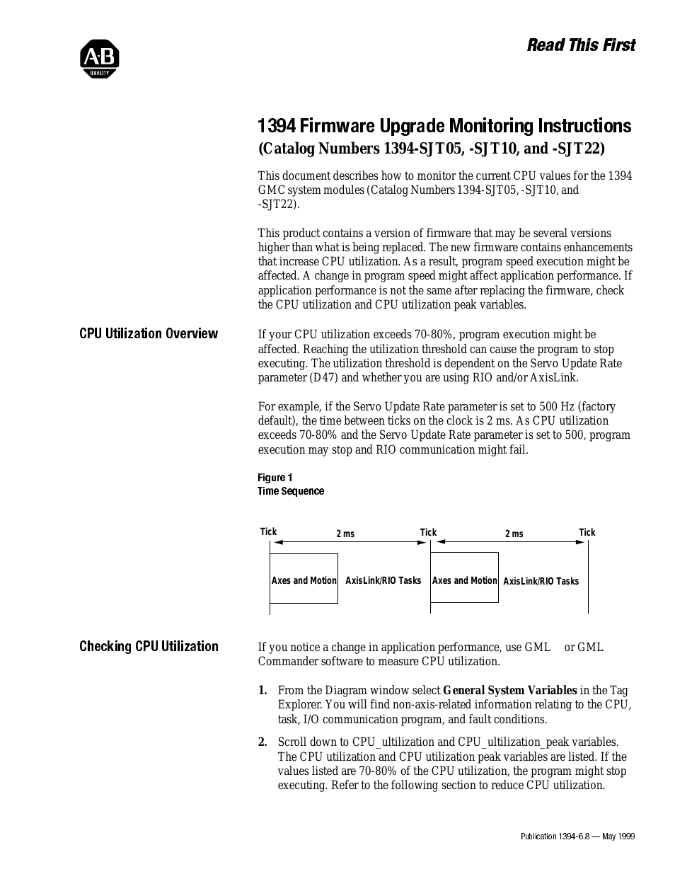 1394-SJT10 Firmware Upgrade Monitoring Instructions