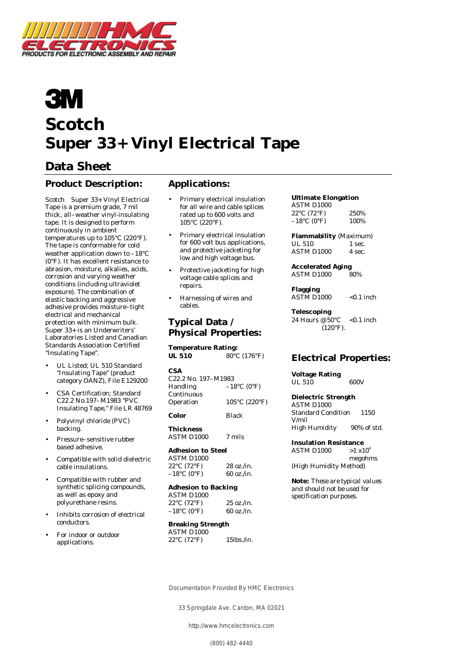 33+SUPER 3M Electrical Tape, Scotch Vinyl