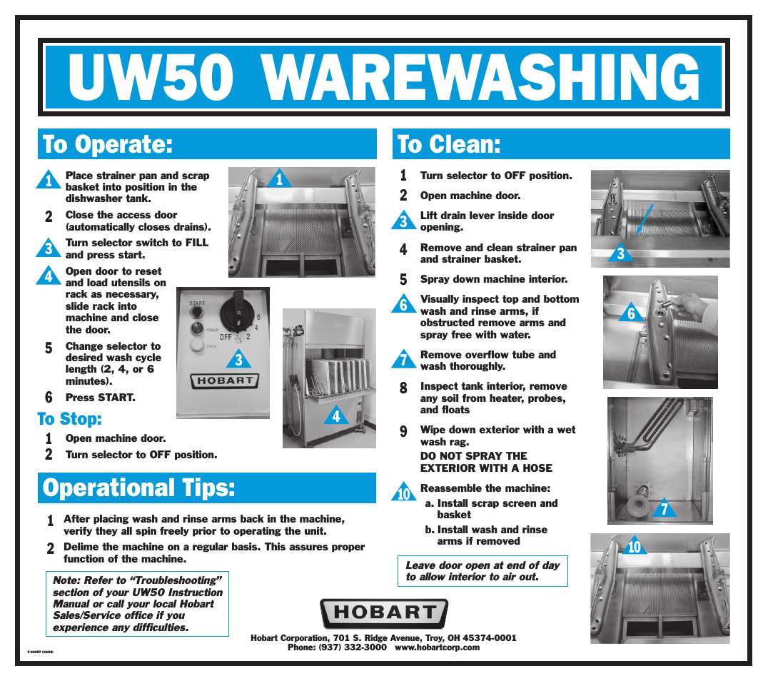 WAREWASHING UW50